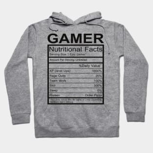 Gamer Nutritional Facts Hoodie